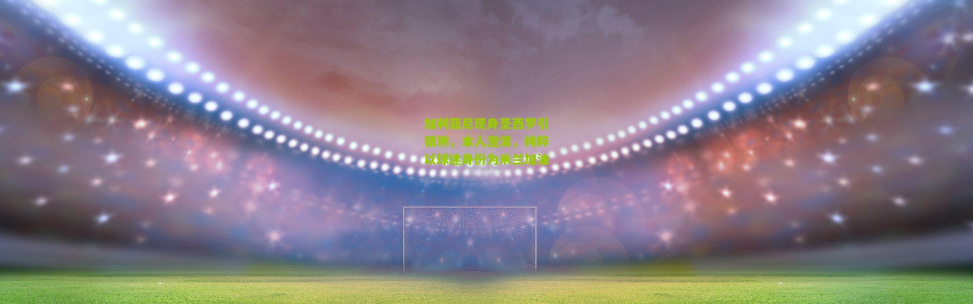 加利亚尼现身圣西罗引猜测，本人澄清，纯粹以球迷身份为米兰加油